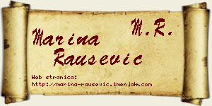 Marina Raušević vizit kartica